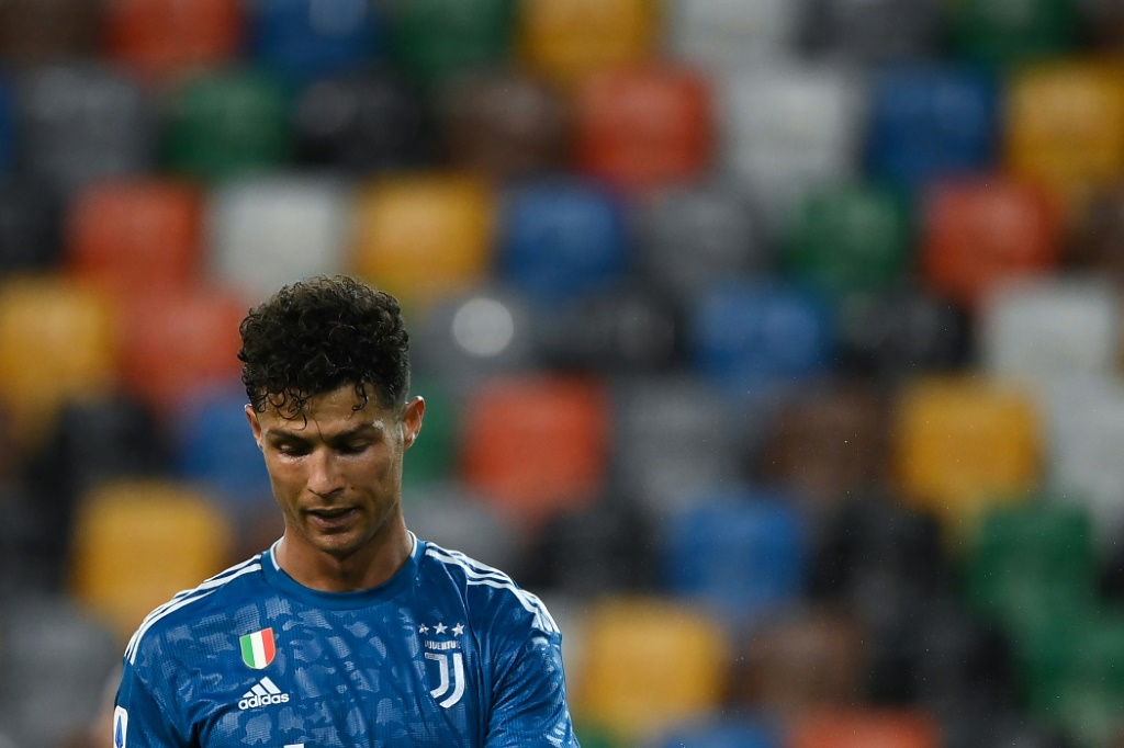 Cristiano Ronaldo lors d'Udinese-Juventus Turin