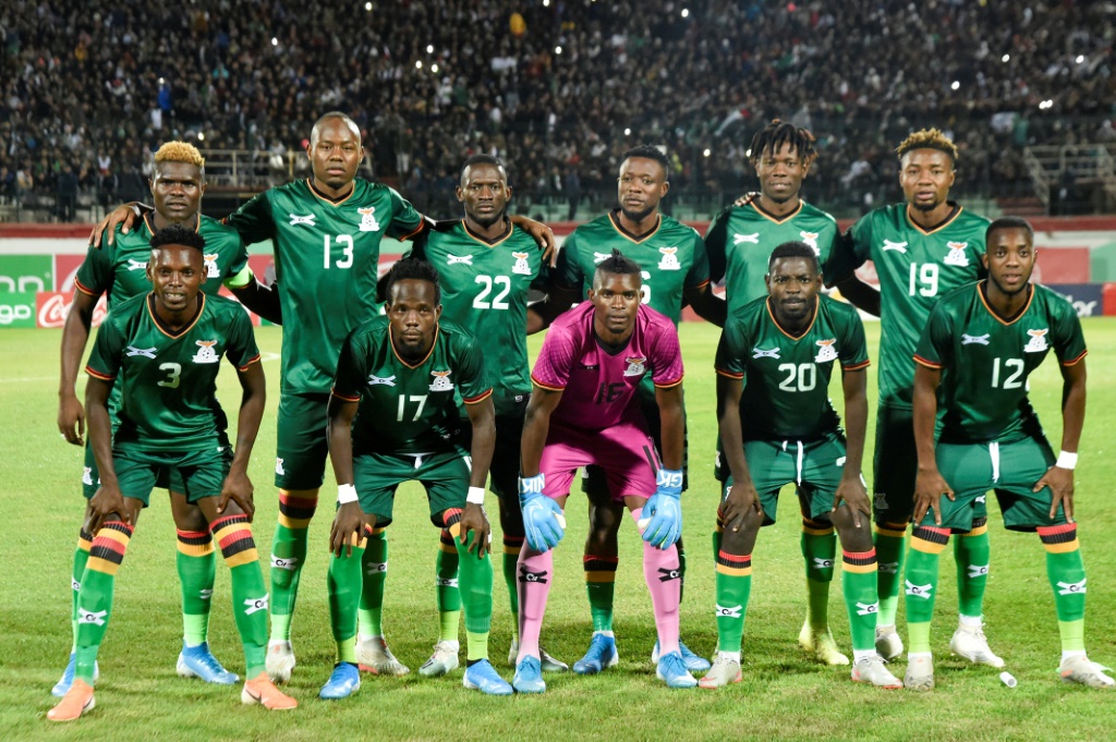 L'équipe de la Zambie alignée face à l'Algérie à Blida