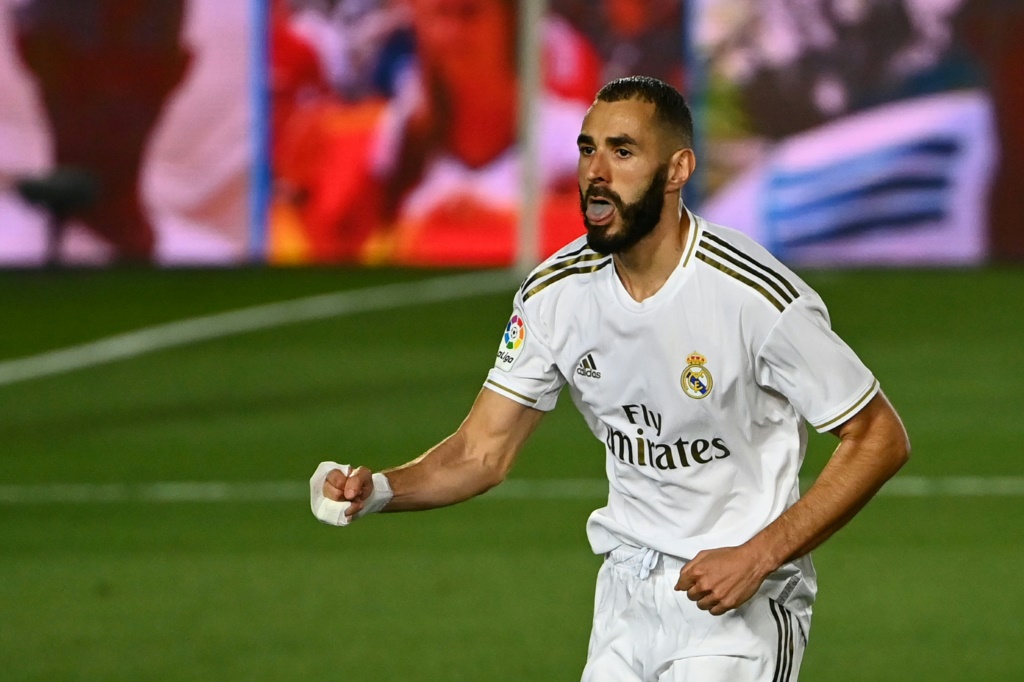 Le buteur du Real Madrid Karim Benzema s'est offert un doublé dans le succès contre Villarreal au stade Alfredo di Stefano de Valdebebas