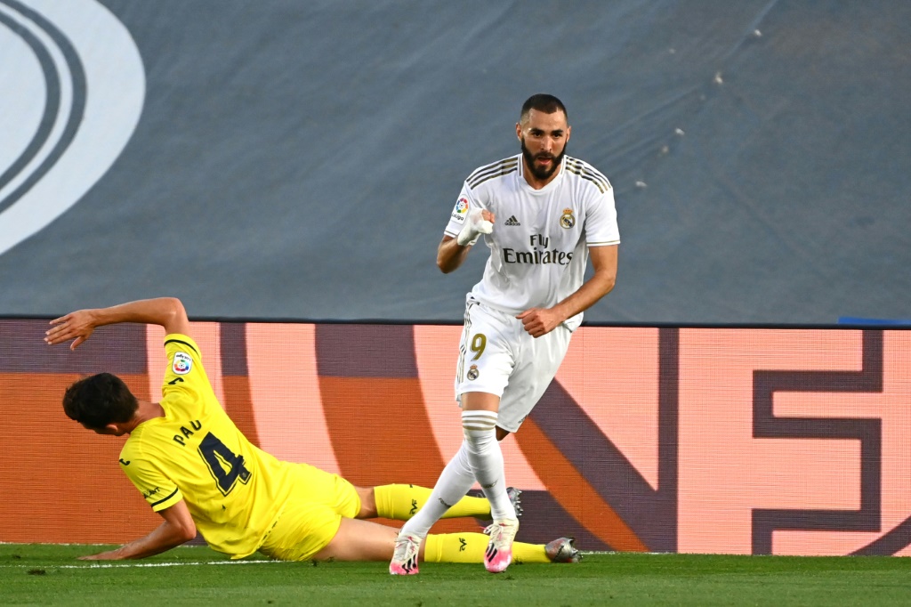Karim Benzema double buteur pour le Real Madrid face à Villarreal au stade Alfredo di Stefano