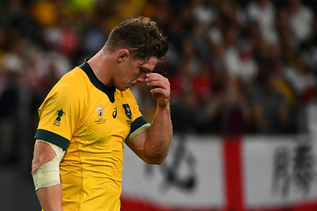 Michael Hooper lors du quart de finale de Coupe du monde perdu par son équipe l'Australie face à l'Angleterre le 19 octobre 2019 à Oita (Japon).