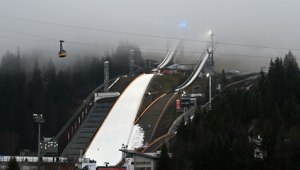 Le célèbre tremplin de sauts à skis d'Oberstdorf