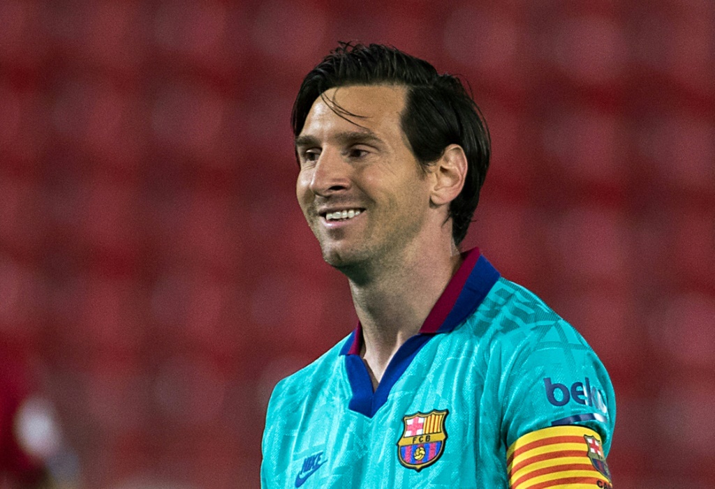 La star du FC Barcelone Lionel Messi lors d'un match de Liga à Palma de Majorque