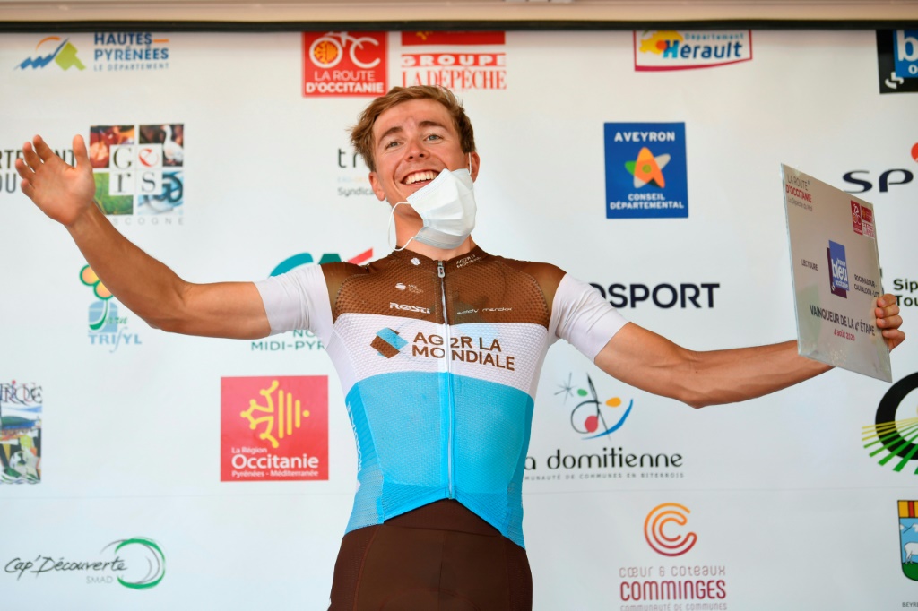 Le Français Benoît Cosnefroy (AG2R) vainqueur de la 4e et dernière étape de la Route d'Occitanie