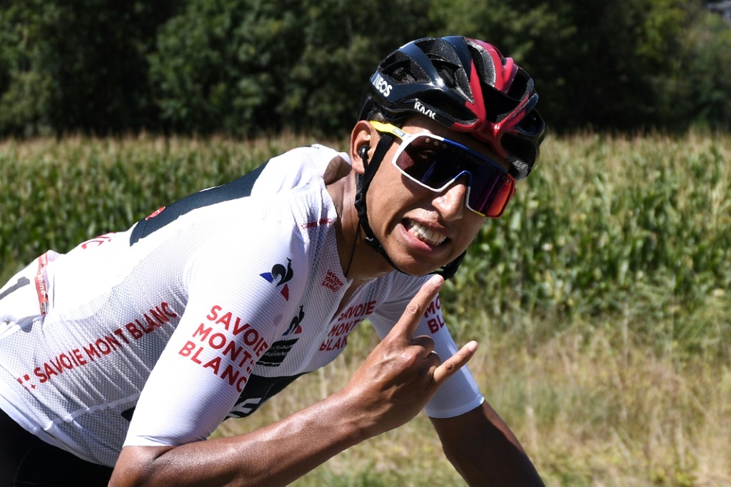 Le Colombien Egan Bernal (Ineos) lors de la 3e étape du Dauphiné