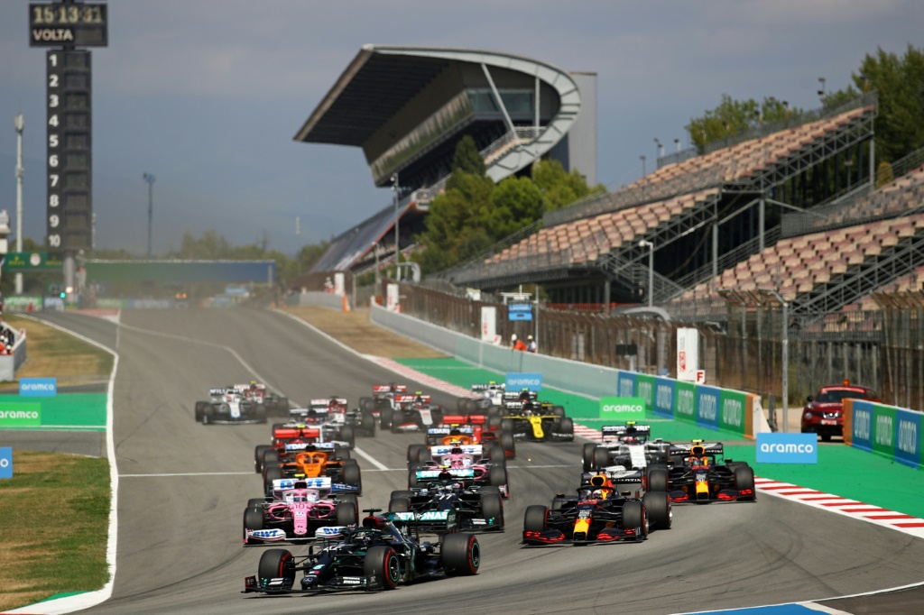 Les monoplaces lancées à la conquête du GP F1 d'Espagne sur le circuit de Montmeló près de Barcelone