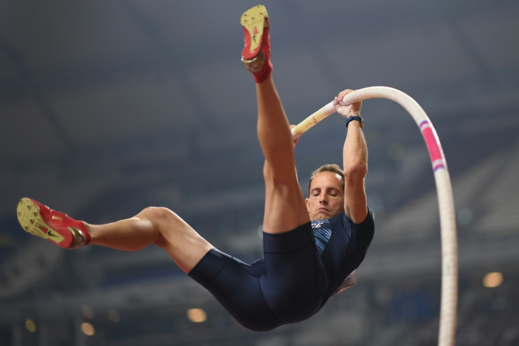 Renaud Lavillenie lors des Championnnats du monde d'athlétisme à Doha