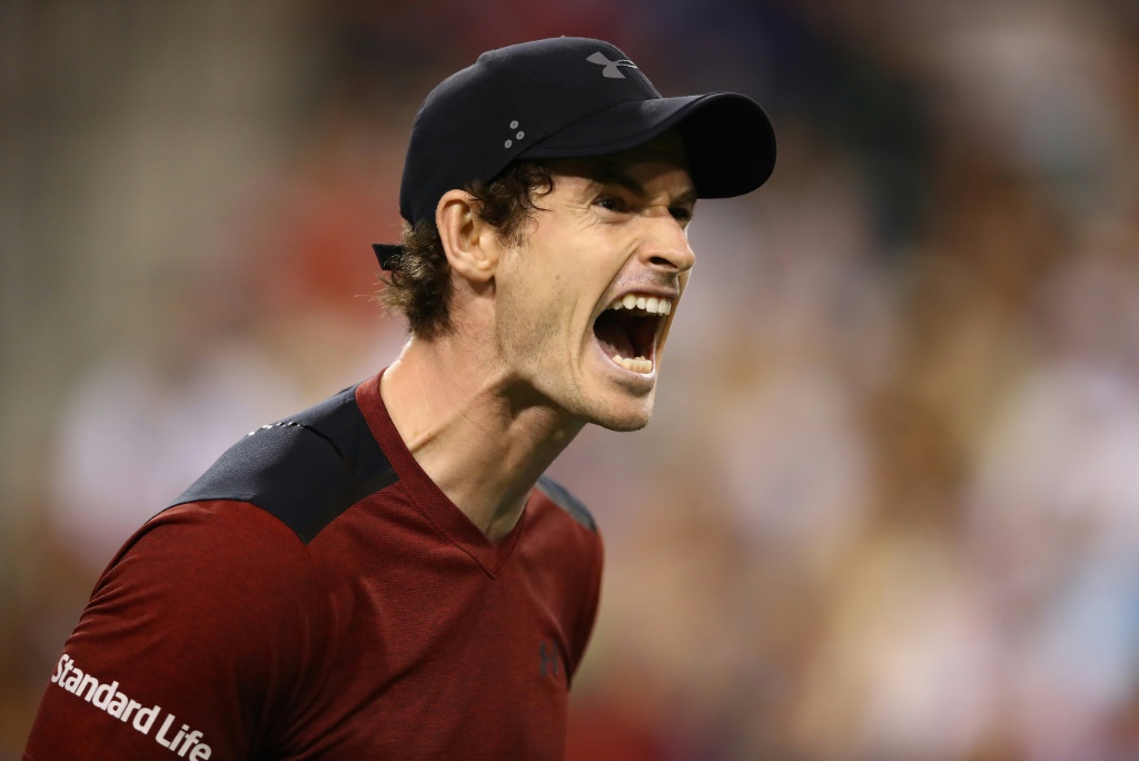 Andy Murray lors d'un match face au Canadien Vasek Pospisil