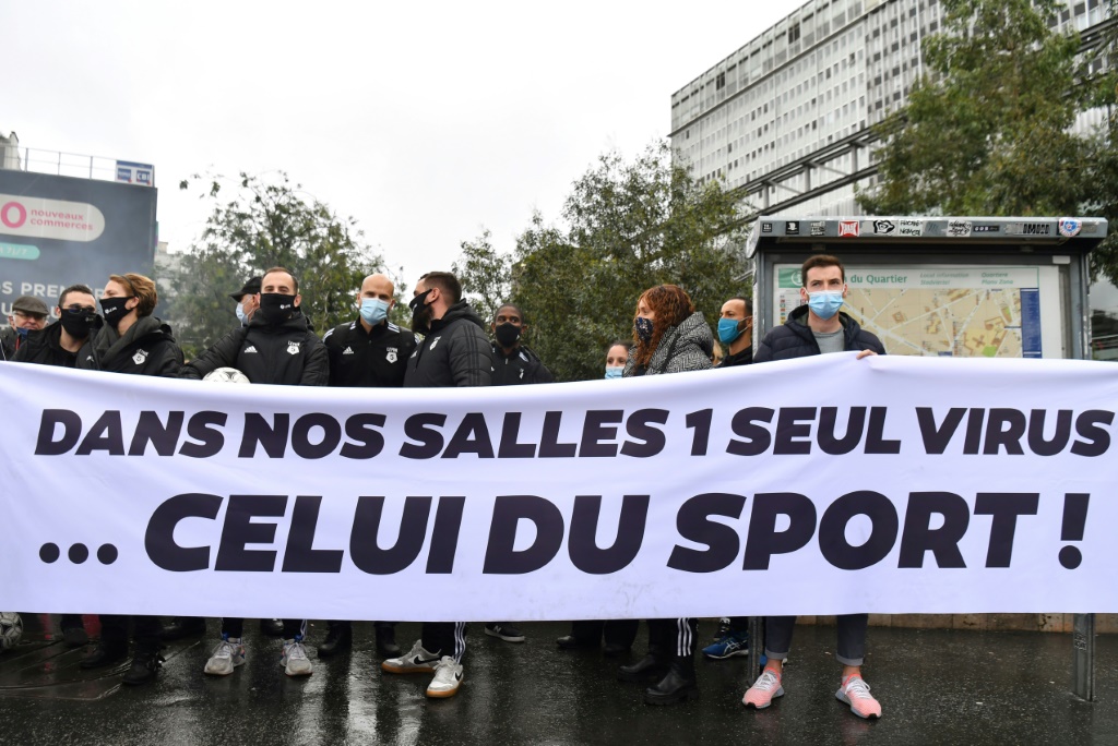 Manifestation le 2 octobre 2020 à Paris contre la fermeture des salles de sport