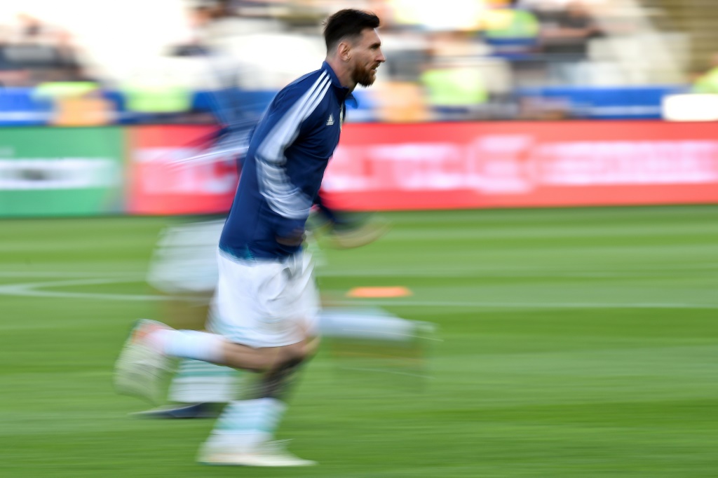 Lionel Messi avant le match pour la troisième place de la Copa America