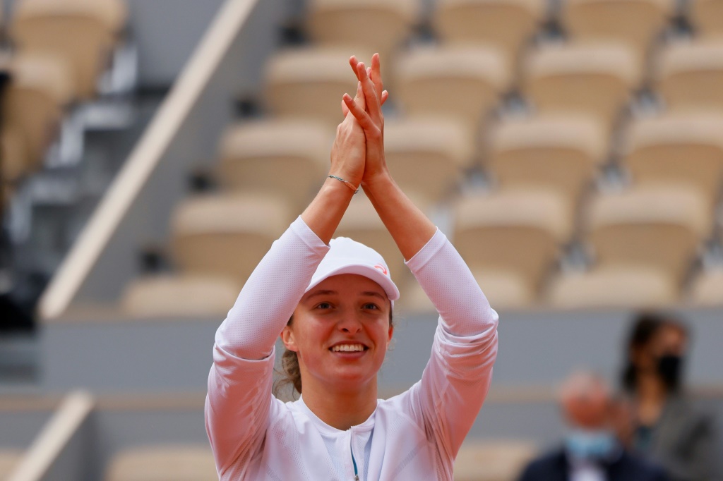 L'Américaine Sofia Kenin savoure sa victoire sur la Tchèque Petra Kvitova en demi-finale de Roland-Garros