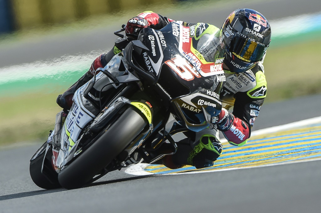 Le Français Johann Zarco lors des essais libres 2 au GP MotoGP du Mans