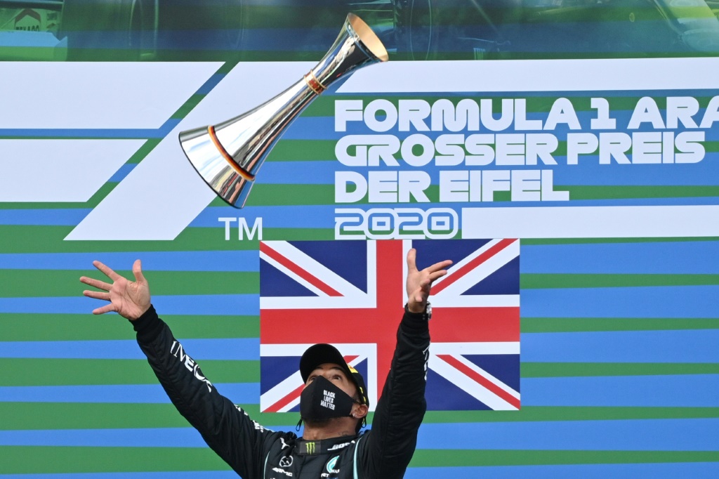 Le Britannique Lewis Hamilton (Mercedes) vainqueur du GP de l'Eifel