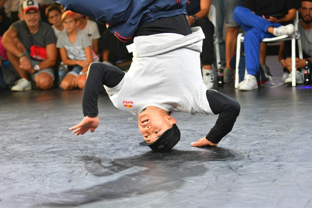 Le Japonais Shigekix lors de la finale de breakdanse masculine aux World Urban Games