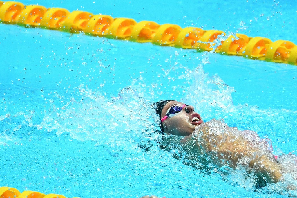 L'Australienne Kaylee McKeown lors de la demi-finale du 100 m dos des Championnats du monde de natation à Gwangju