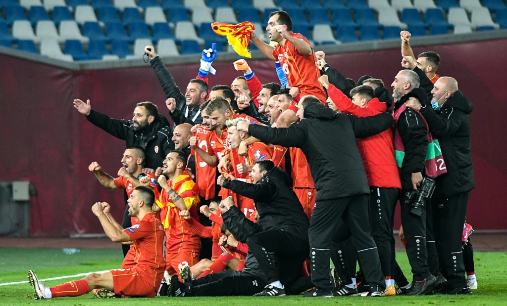 Les Macédoniens fêtent leur qualification à l'Euro-2020 après leur victoire sur la Géorgie