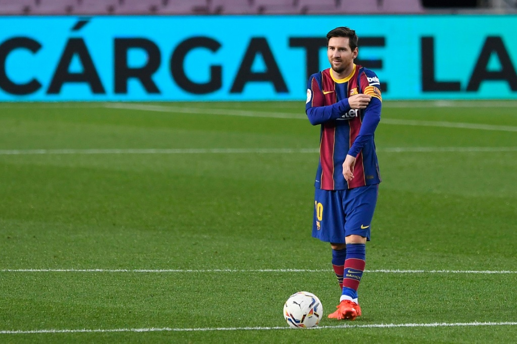 La star du FC Barcelone Lionel Messi lors de la réception du Betis Séville au Camp Nou