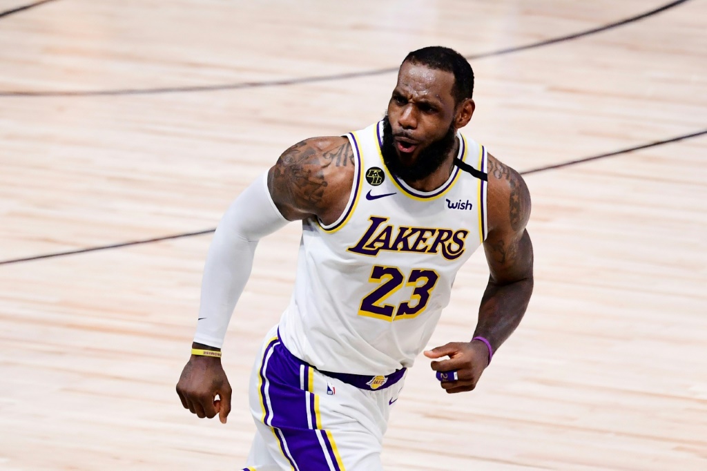 LeBron James des Los Angeles Lakers lors des NBA Finals le 11 octobre 2020 à Lake Buena Vista en Floride.