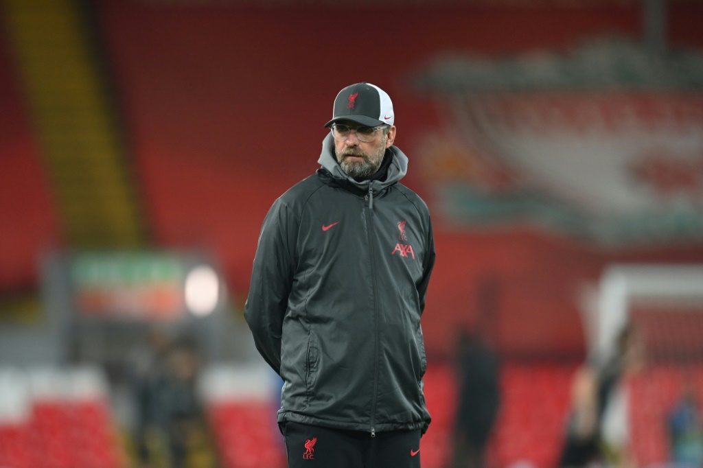 Jurgen Klopp l'entraîneur de Liverpool à Anfield à Liverpool