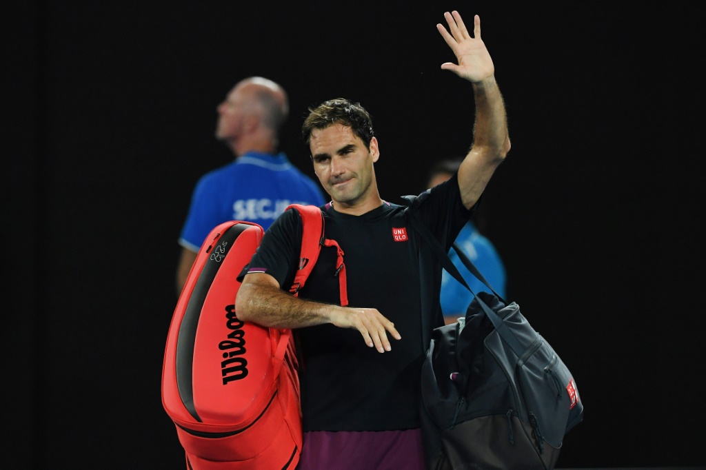 Roger Federer après sa défaite contre Novak Djokovic en demi-finales de l'Open d'Australie