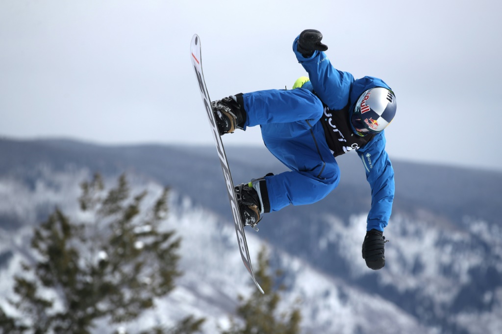 Le Canadien Mark McMorris lors de la finale de snowboard slopestyle aux Winter X Games