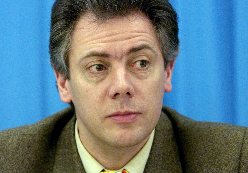 L'entraîneur Gilles Beyer le 30 janvier 1999 à Prague