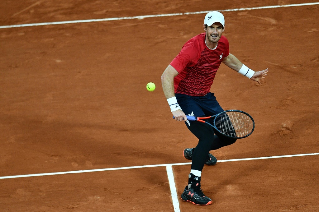 Le Britannique Andy Murray lors du 1er tour de Roland-Garros