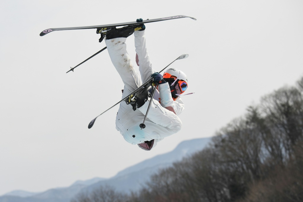 Le Français Antoine Adelisse lors de l'épreuve de ski slopestyle