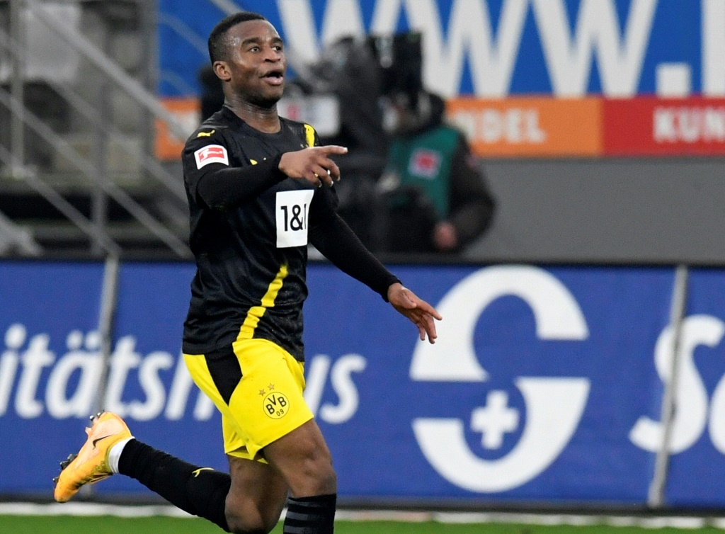 La joie de l'attaquant allemand de Dortmund