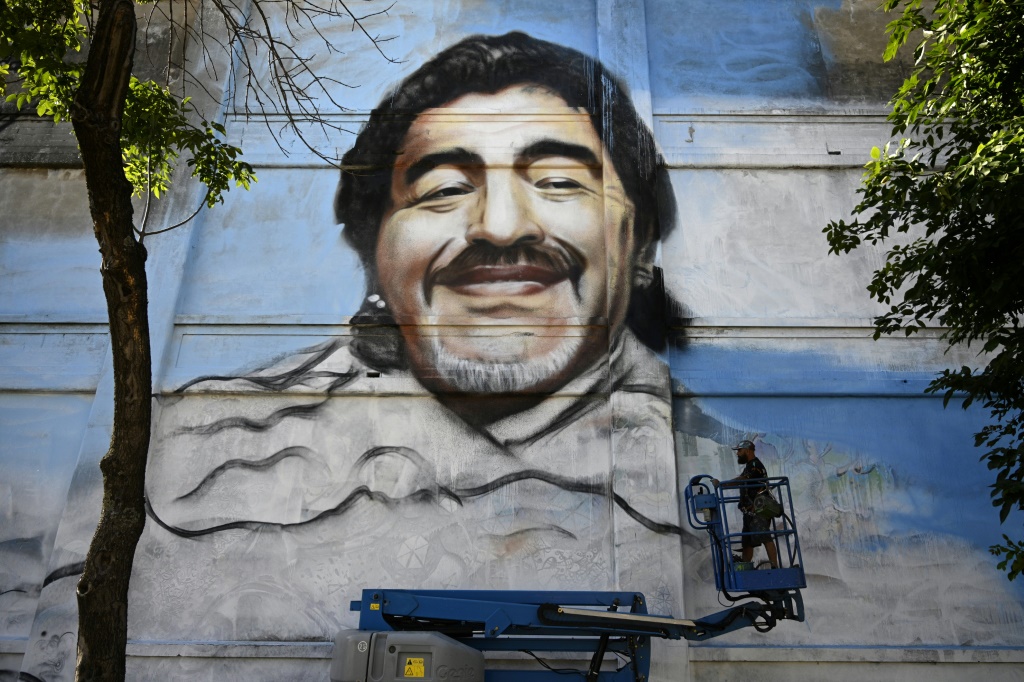 Une fresque géante à l'effigie de Diego Maradona