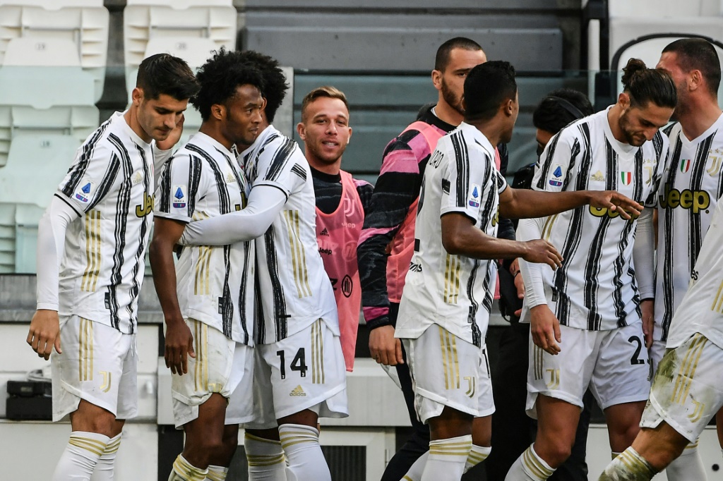 La joie des joueurs de la Juventus après leur victoire