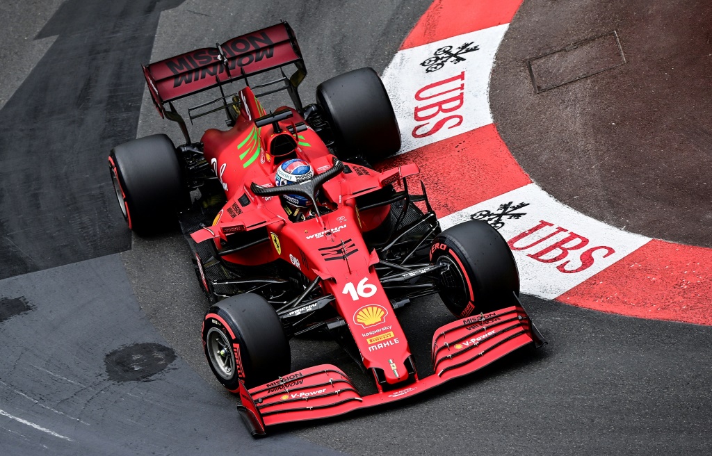 Le Monégasque Charles Leclerc (Ferrari) lors des essais libres 3 du GP de Monaco
