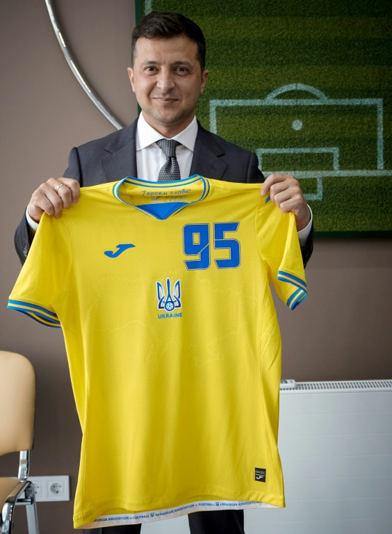 Le maillot de la sélection d'Ukraine