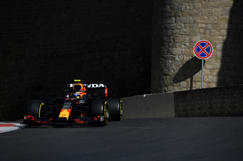 Le Mexicain Sergio Pérez (Red Bull) lors des essais libres 2 du GP d'Azerbaïdjan