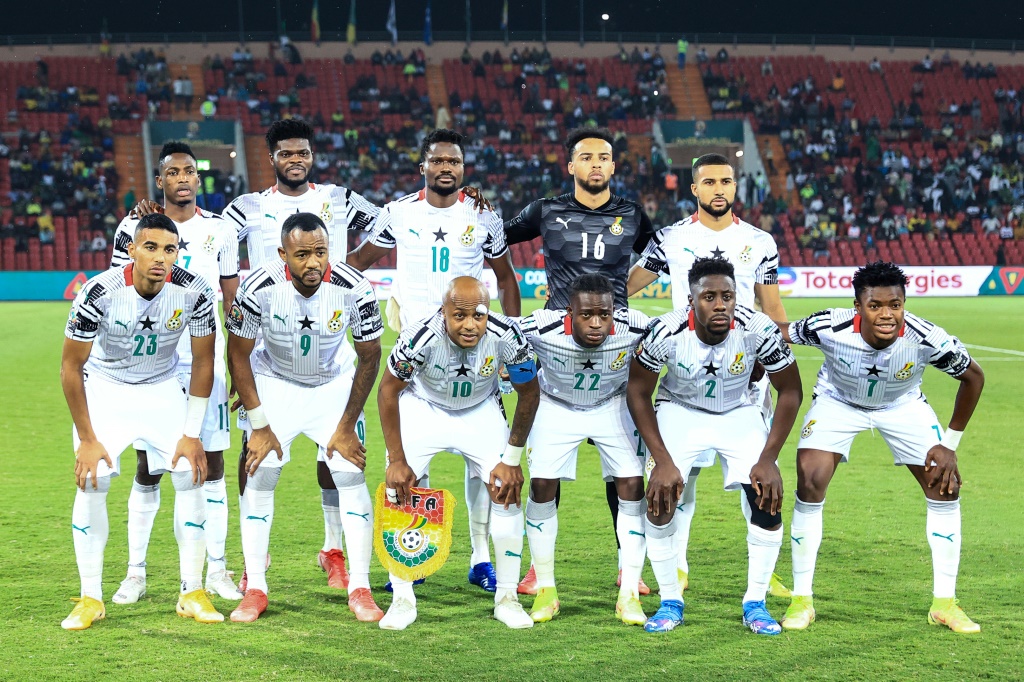 L'équipe ghanéenne pose avant son match de la phase de groupes de la Coupe d'Afrique des nations contre les Comores