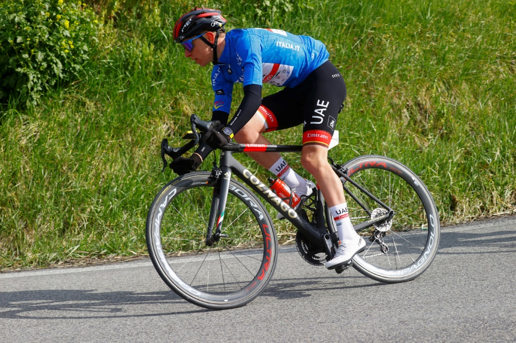 Le Slovène Tadej Pogacar lors de la 6e étape de Tirreno-Adriatico entre  Apecchio et Carpegna