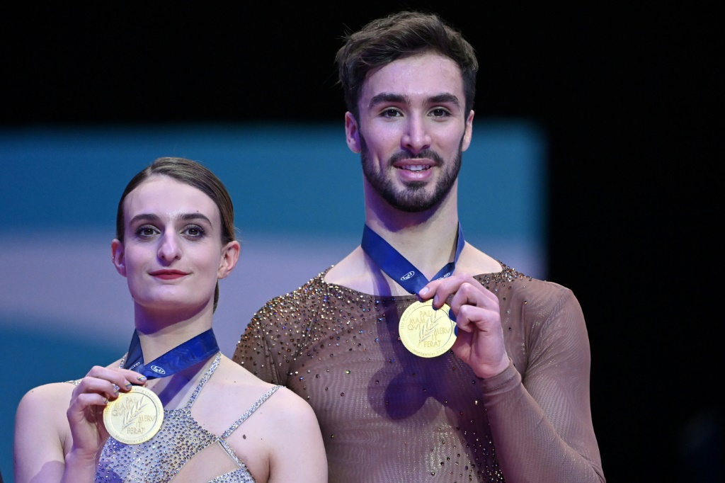 Gabriella Papadakis et Guillaume Cizeron médaillés d'or en danse libre aux Mondiaux de patinage artistique à Montpellier
