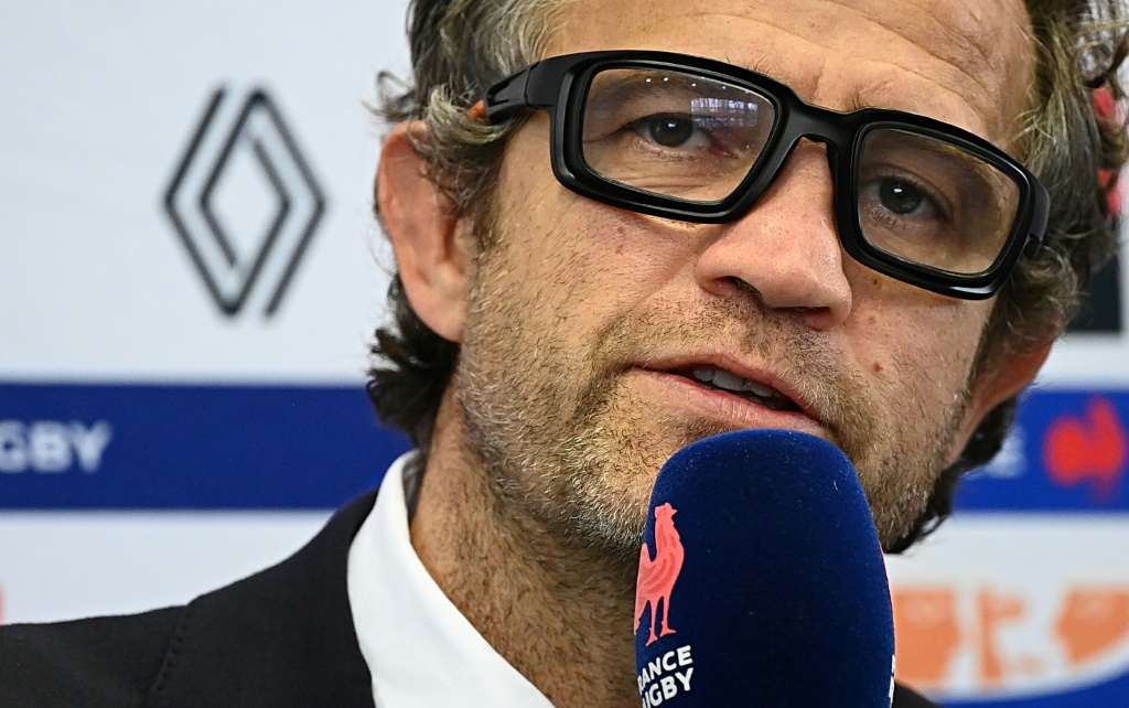 Le sélectionneur du XV de France Fabien Galthié à Marcoussis le 17 mars 2022