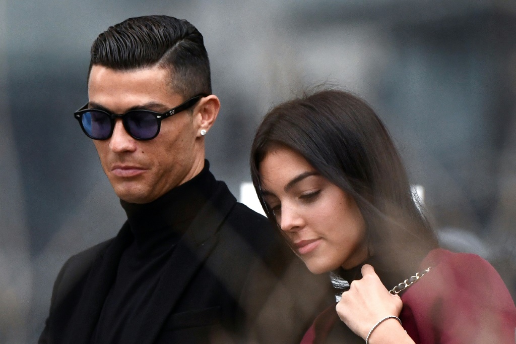 Cristiano Ronaldo et sa femme Georgina Rodriguez le 22 janvier 2019 à Madrid