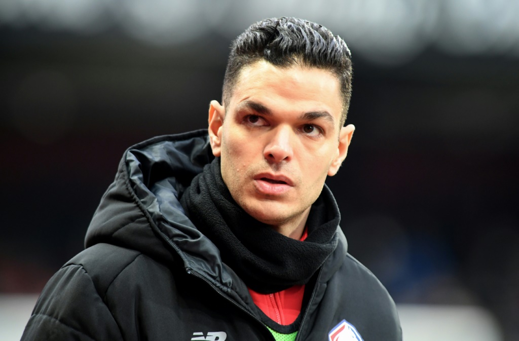 L'attaquant lillois Hatem Ben Arfa le 22 janvier 2022 dans le stade Francis Le Blé de Brest