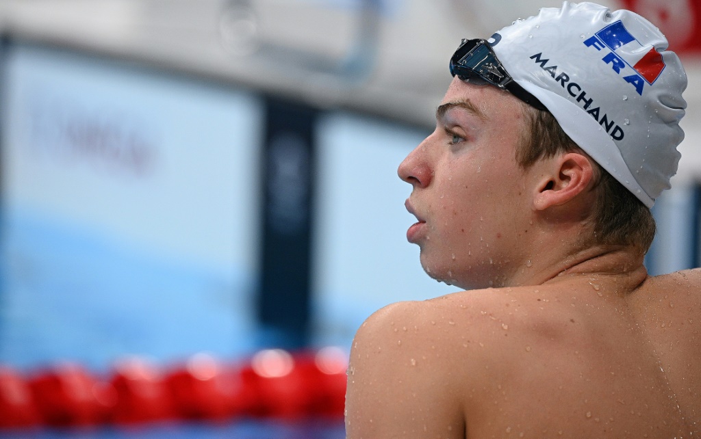 Le grand espoir de la natation française Léon Marchand lors des Jeux olympiques de Tokyo