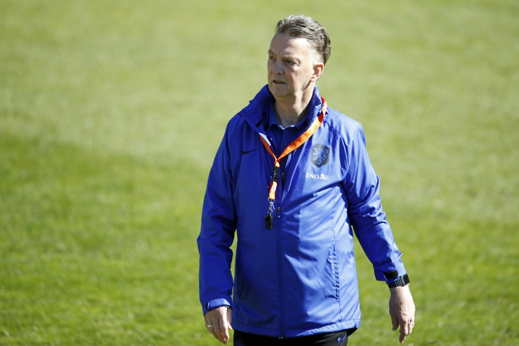 Le sélectionneur des Pays-Bas Louis van Gaal lors d'un entraînement de l'équipe néerlandaise à Zeist