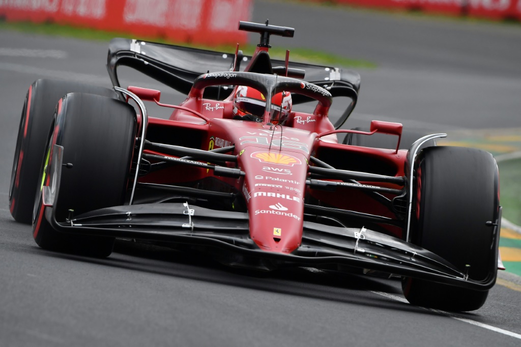 Le pilote monégasque Charles Leclerc au volant de sa Ferrari lors de la 3e séance de qualifications du GP d'Australie de F1 le 9 avril 2029 sur le circuit Albert Park à Melbourne