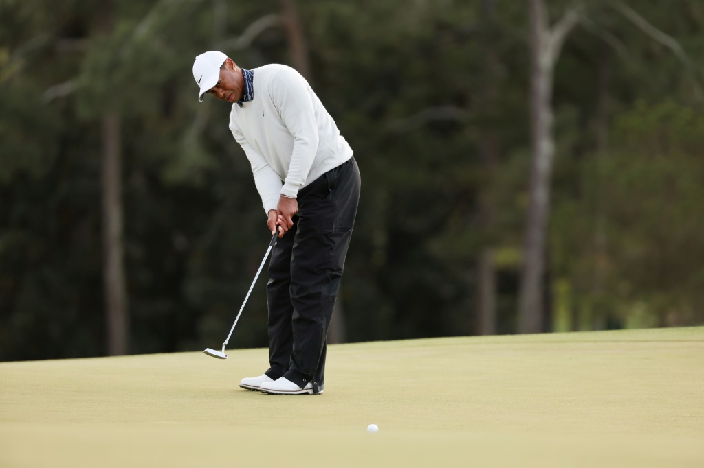 Tiger Woods au Masters d'Augusta le 9 avril 2022
