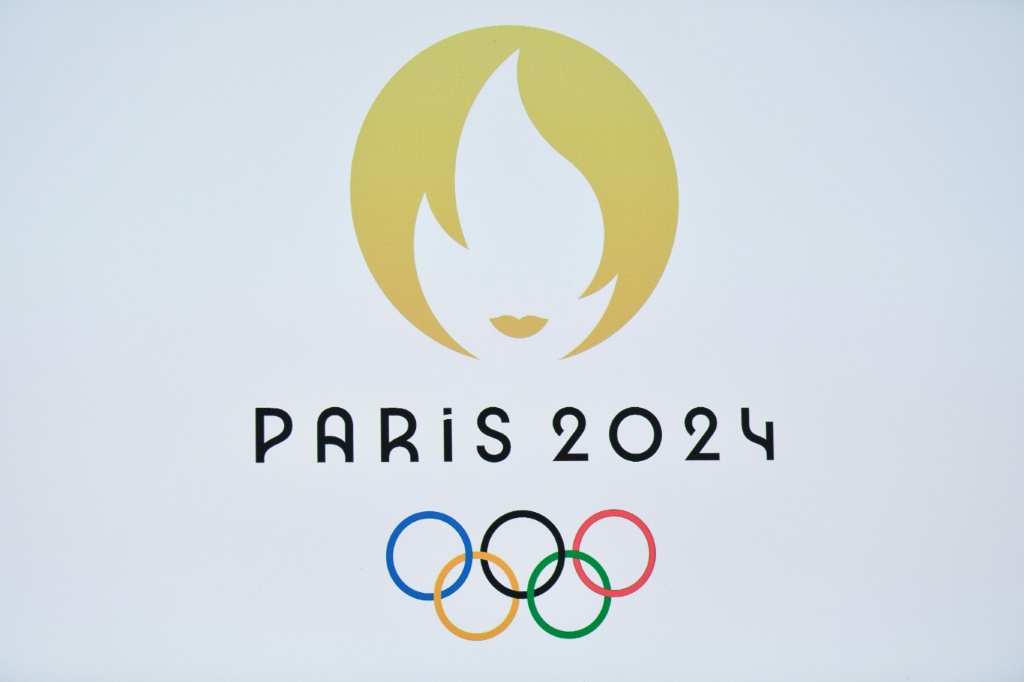 Le logo des Jeux olympiques de Paris 2024, lors de sa présentation officielle, le 21 octobre 2019 à Paris