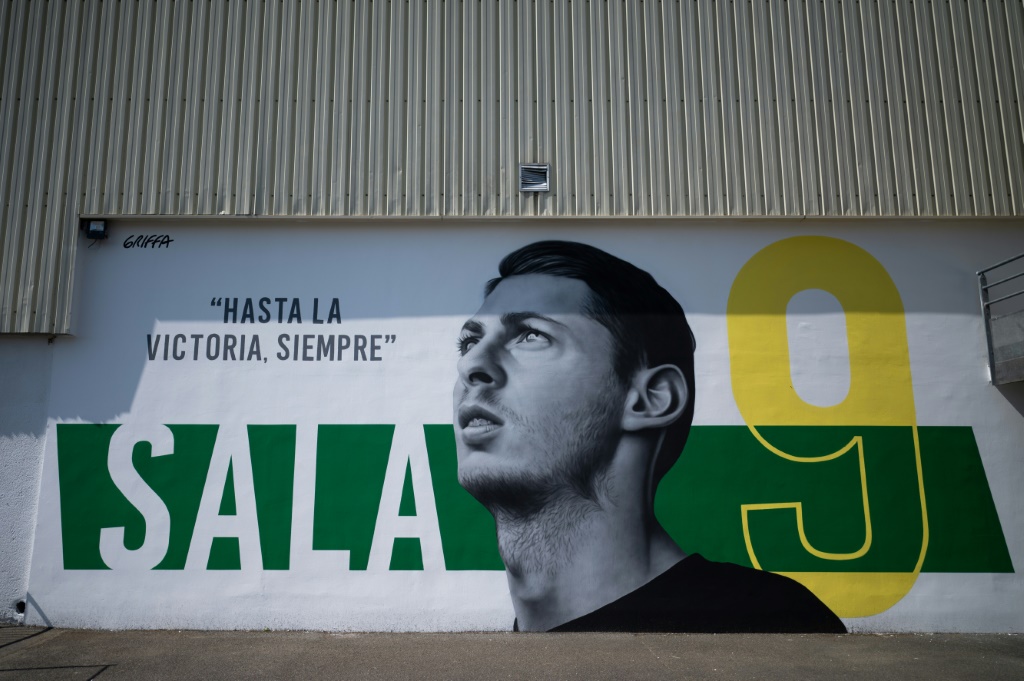 Fresque en hommage à l'ancien attaquant nantais Emiliano Sala
