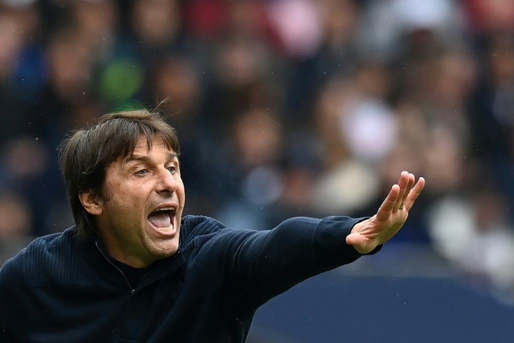 L'entraîneur italien de Tottenham Antonio Conte lors du match de Premier League contre Leicester