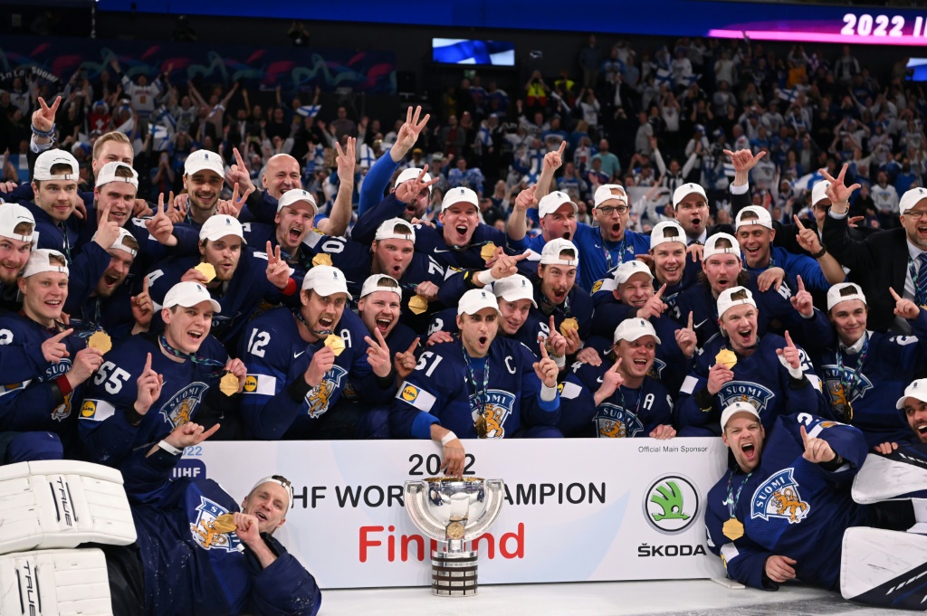 La joie des hockeyeurs finlandais