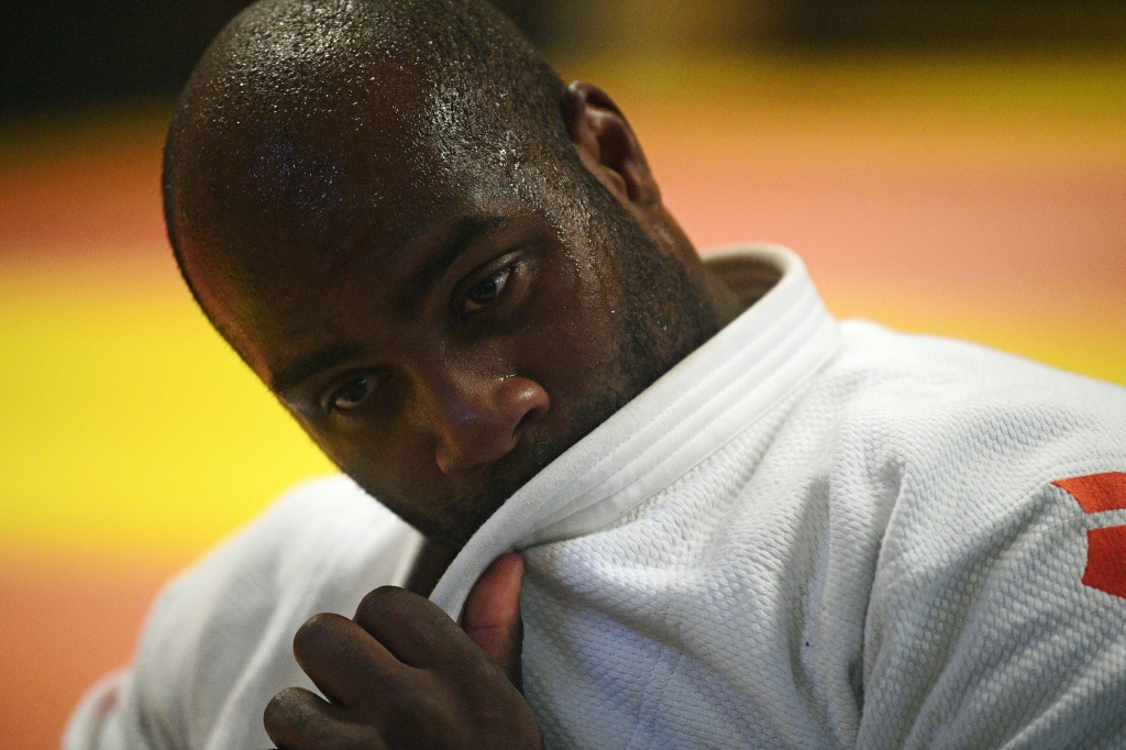 Le judoka français Teddy Riner lors d'un stage d'entraînement à Rio au Brésil