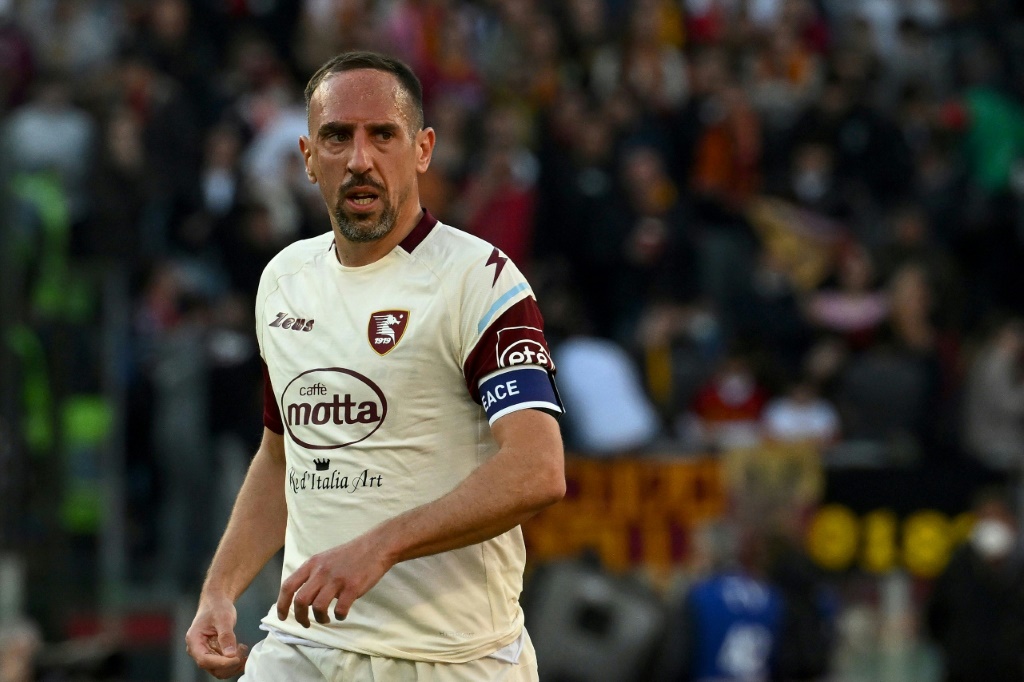 Franck Ribéry lors d'un match avec la Salernitana contre l'AS Rome